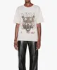 24SS Luksusowy ANINE Summer Designer Classic Cotton T-shirt AB Nowa nisza Eagle Print T-shirt czarny krótki rękaw