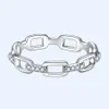 جديد 100 ٪ 925 Sterling Silver Simple Ring Cadena Hueca خواتم أصابع سحرية قابلة للتكدي