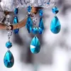 Garden Decorations 38mm Crystal Pear Shaped Pendant True Color Angel Teardrop Suncatcher Chandelier Prism DIY Accessories Home Wedding Decor