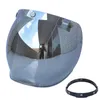 Motorcykelhjältar UV -skydd Frame Hållbart universal Snap Dustproare Windshield Bubble Visor Anti Fog Hjälmlinsuppsättning Ridning