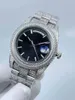Wristwatches "Double Calendar Mens Watch - 41mm Night Glow Nail Face Mechanical Precision"
