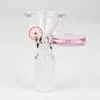 Dernier verre coloré circulaire gâteau poignée style fumer portable remplaçable 14MM 18MM mâle interface commune Bong Waterpipe Bubbler Handpipe Herb Tabac Bol