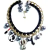 Mimiyagu Designer-Choker für Damen, graue Perlenmischung, Statement-Halskette307q