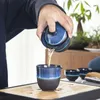 Kieliszki do wina Chińskie kung fu z zestawem herbaty z glazą ceramiczną Teapot Teacup Gajwan Porcelain Teaset Bettles Zestawy herbaciarni Ceremonia naczyń napojów Y231216