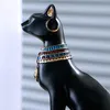 装飾的なオブジェクト図形サーカル樹脂エジプトのアヌビス犬猫ゴッドワインラックボトルホルダーストレージ像ホームリビングルームデスクトップ装飾231216