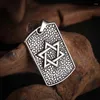 Pendant Necklaces Men's Stainless Steel Solomon Star Of David Necklace Six-Pointed Lucky Jewelry Jewish Shield