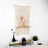 Tapestries Nordic Bohemian Long Tassel Tapestry Storage Rack Hand-woven Wall Hanging Decorative Crafts For Living Room Decor Dropship