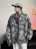 Vestes pour hommes High Street Tie-Dye Denim Jacket Loose Top Couple Trendy Ruffian Extérieur Streetwear Femmes BF Punk Jeans Manteau