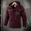 Giacche da uomo Giacca autunno-inverno Cappotto da uomo Giacca a vento impermeabile con cappuccio con maniche lunghe multitasche