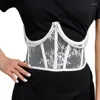 Belts Corset With Pearl Chain For Woman Nightclub Party Dress Body Shaping Girdle