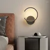 Wall Lamp Modern Minimalist Iron Art LED Warm Light Living Room Background Aisle Energy Conservation Decoration Lighting