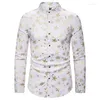 Men's Casual Shirts 2023 Christmas Theme Snowflake 3D Printing Button Up Shirt Long Sleeve Holiday Party Top Year Couple 6XL