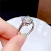 Кольцо с муассанитом 0 5CT 1CT 2CT 3CT VVS Lab Diamond Fine Jewelry для женщин, подарок на свадьбу, годовщину, настоящее серебро 925 пробы Y265s
