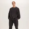 Sudaderas con capucha para hombres sudaderas 400g algodón puro ajuste suelto de color sólido sudadera con capucha redonda de cuello para hombres y mujeres hip-hop insports casuales