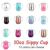 Wasserflaschen Großhandel Sippy Cup 10 Unzen Babymilchflasche mit Griff Edelstahl Tumbler isoliert umweltfreundlich für Kinder geboren Geschenk