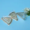 Haal containers wegwerp Cake Box Plastic Triangle Round Moon Tray Food Gift Packaging voor bruiloft verjaardag Baby Shower Party