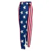 Pantalon pour femme USA Flag Jogger Femme American Stars and Stripes Pantalon de survêtement décontracté Design de printemps Y2K Pantalon surdimensionné Cadeau d'anniversaire