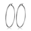 Boucles d'oreilles créoles 4 paires/ensemble 25/35/45/55mm, rondes classiques en acier inoxydable pour femmes, breloque petit/grand cercle, bijoux d'oreille, cadeau