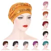 Etnik Giyim Örgüleri Pullar Hicab Kadın Müslüman Bonnet Headwrap Eşarp Kanser Kemo Kapakları Bayanlar Beanes Saç Deskesi Şapkası Türbante Mujer