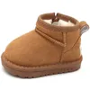 Stivali Bambini Inverno Pelle scamosciata Neve superiore Neonati Caldi Morbidi Caviglie per bambini Ragazzi Ragazze Moda scarpe in cotone peluche taglia 1630 231216