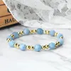 Filo da 8 mm con superficie tagliata in pietra naturale Bracciale con perline Moda Agata Occhio di tigre Perline di diaspro Braccialetti elastici Gioielli fatti a mano da donna