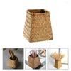 Vases Braided Vase Pen Holder Woven Storage Baskets Creative Brush Sundries Seaweed Desktop Organizer Container Decoration