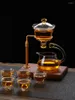 Teaware Sets Automatic Lazy Tea Making Artifact Glass Set Household Gift Box Magnetic Suction Cup Bubble Teapot