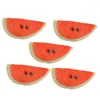 Party Decoration 5 Pcs Simulated Watermelon Slices Birthday For Girl Decorative Models Simulation Manual Fake Desktop Pvc Student