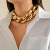 Kedjor vår Funo överdriven plast CCB Big Chunky Chain Necklace For Women Punk Party Wedding Simple Fashion Jewel Girl Gift