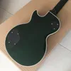 Guitarra elétrica personalizada, explosão verde, topo de bordo figurado especial, hardware dourado, frete grátis