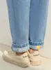Jeans Amii Kids Children Jeans for Girls Autumn Embroidery Cartoon Loose Casual 3-14y Teenager Retro Denim Blue Pant 22343018 231216