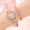 Wristwatches Watch for Women Watches Selling Products Luxury Brand Reloj Mujer Bracelet Set Diamond Steel Band 231216