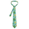 Papillaggio brow cravatta a avocado stampe di frutta verde collo grafico collare cool cool per uomini accessori per festa di nozze