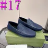 40Model 2023 Black Men Shoes Casual äkta läder Mens Designer Loafers Moccasins lyxvarumärke italiensk andas slip på båtskor