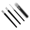 Kits d'art d'ongle 4 pièces ensemble d'outils de pédicure outils pieds coupe-bordures ménagers pinces coupe accessoires polissage acier au carbone