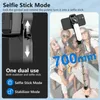 Stabilizers L09 Pro Wireless Bluetooth Selfie Stick Tripod Handheld Gimbal Stabilizer Monopod with iOS Android電話231216