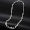 Dropshipping Punk Men Jewelry 8mm Gold Plated 925 Sterling Silver VVS Moissanite Diamond Iced Out Cuban Link Chain Necklace