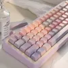 Tangentbord Idobao Pink Cherry Key Caps PBT KeyCaps Purple Kawaii Söt gradient KeyCap för mekanisk tangentbord Anpassad 231216