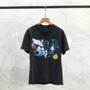 Originalidade Tshirt Luxo tendência rua moda masculina em torno do pescoço carta impressa camiseta férias de alta qualidade Algodão Tees Homens Soltos Camisa Respirável 88