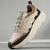 Hot Koop Mannen Loopschoenen Platte Ademend Antislip Zwart Crèmekleurige Heren Trainers Sport Sneakers Maat 40-44