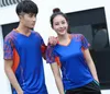Ao ar livre t-shirts casal modelo badminton respirável camisetas tênis de mesa camisetas camisas de tênis camisas de pingpong de secagem rápida camisas uniformes 231216