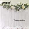 Tafelrok Witte tafelrok Lang transparant tafelkleed voor achtertuin Bruiloft Sweetheart Hoofdtafel Verjaardagsfeestje Taart Tafeldecoratie 231216