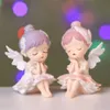 Oggetti decorativi Figurine Cartoon Girl Ballerina Angel Statue Cute Desktop Decor Miniature Ballet Adorabile Decorazione del cruscotto 231216