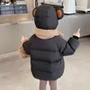 Down Coat Baby Girls Cartoon Hooded Jackets Winter Children's Warm Clothing Cute White Duck Coats Kids Black Thick Parkas