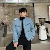 Giacche da uomo 2023 autunno stile coreano personalizzato decorazione in pizzo uomo Casual cappotto senza colletto allentato M-XL