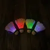 Badminton Shuttlecocks 4PCS Dark Night Kolorowa dioda LED Badminton Shuttlecock Birdies Lighting Pióro 231216