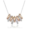 Tow Tone in platino 18 carati e collane di perline placcate oro Autentico cristallo austriaco Collana di gioielli di moda B13247M