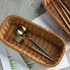 Kitchen Storage Utensil Basket Supply Utensils Spice Jar Plastic Woven Baker Rack