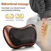 Terug Massager Shiatsu en Nek 3D Deep Tissue Kneden Massage Kussen met Warmte voor Pijn Spierpijn Stoelen 231216