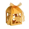 Cadeau cadeau 50pcs découpé au laser éléphant boîtes de bonbons boîte de faveur de mariage sac sucré avec ruban bébé douche anniversaire